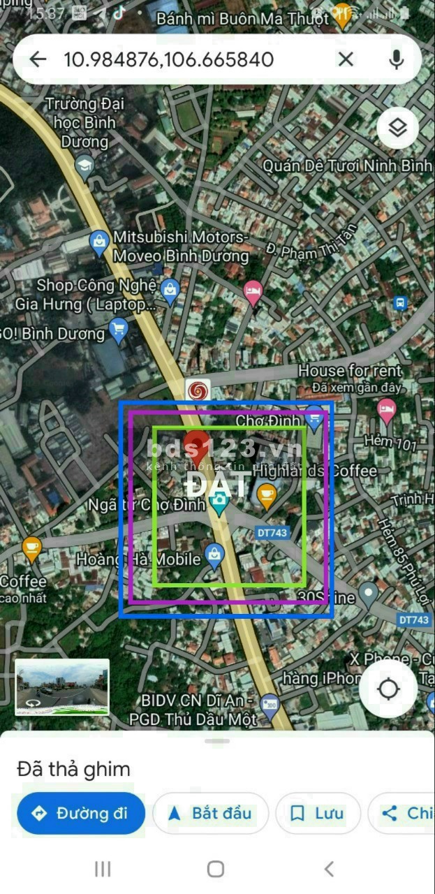 Chủ kẹt giảm từ 36 tỷ còn 32 tỷ lô đất MT Đại Lộ Bình Dương ngã tư Chợ Đình-Thủ Dầu Một, Bình Dương