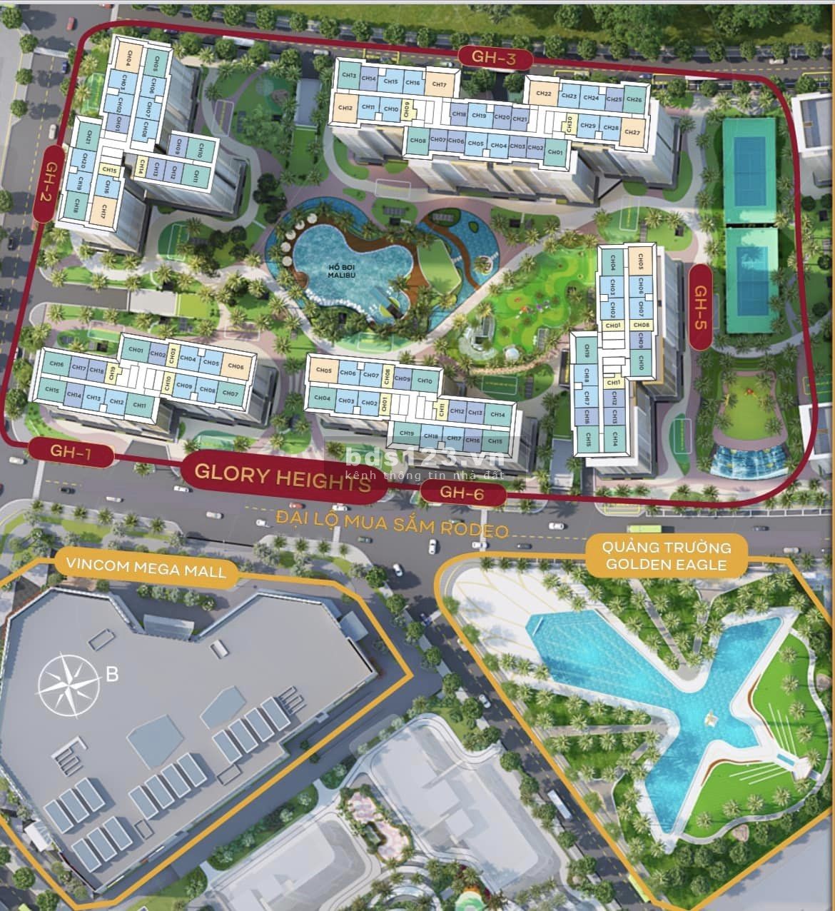 Bán chung cư Glory Heights Vinhomes Grand Park hỗ trợ lãi suất lên đến 7 năm DT 61m2
