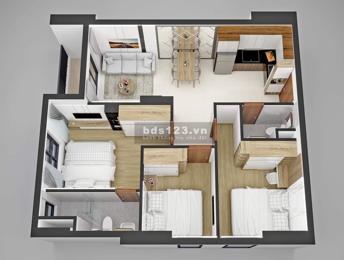 Bán căn hộ Bcons City chỉ cần thanh toán trước 350tr cho căn 2PN 2WC LH 0977394099