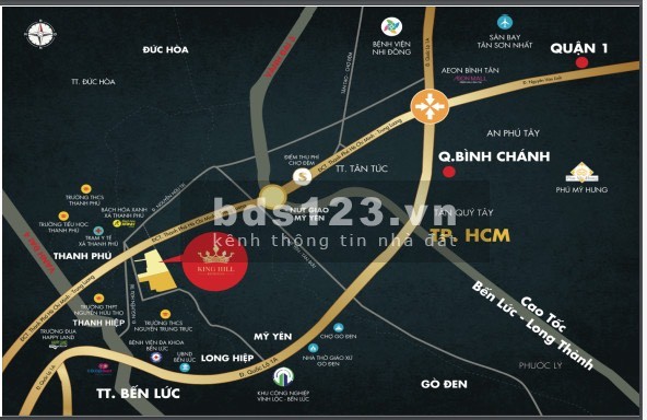 Chính thực mở bán đất nền dự án King Hill Residences Bến Lức, Long An giá chỉ 25 triệu/m2
