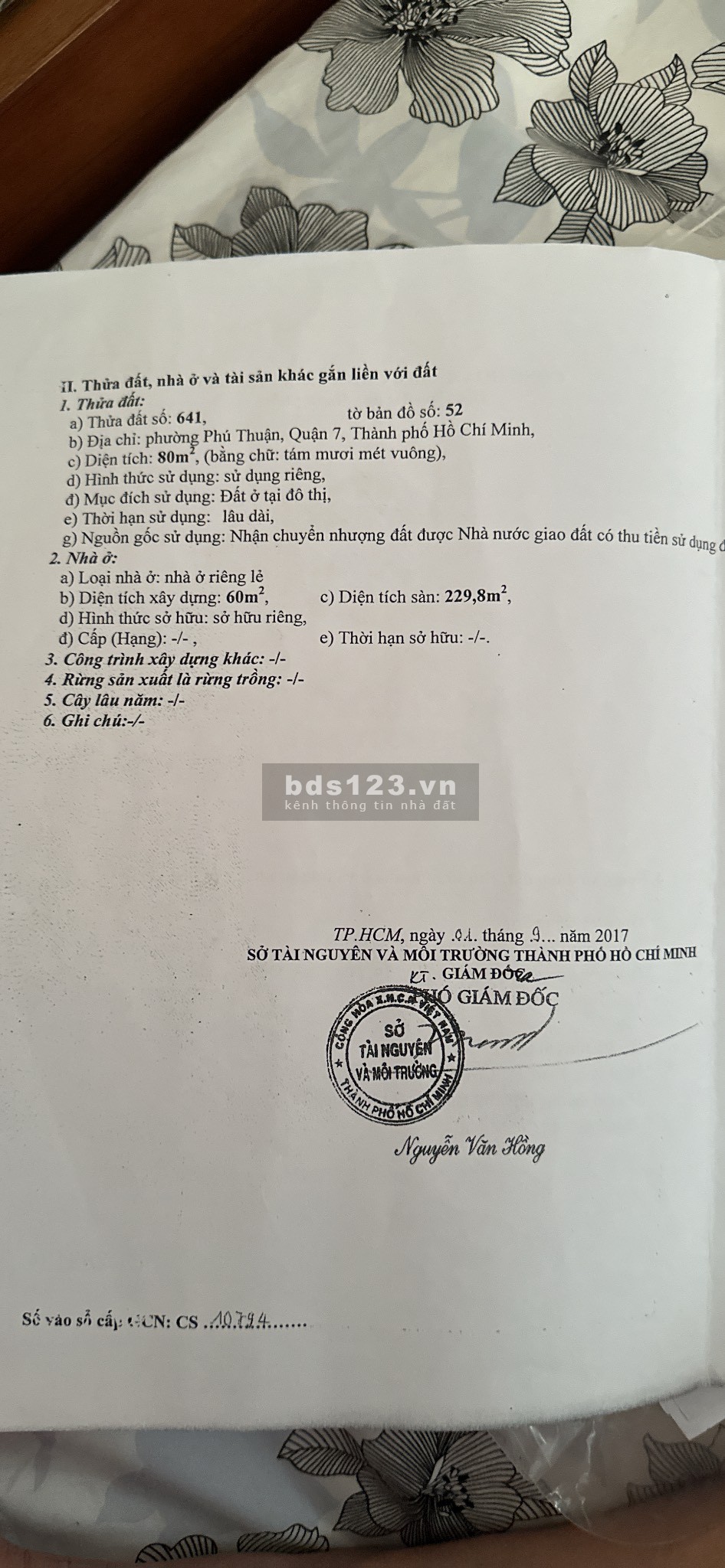 Bàn nhà mặt tiền cao thị chính quận 7 4x20m