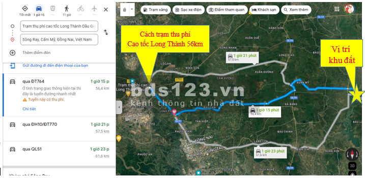 Chính chủ bán đất thổ cư 95,7 m2 Huyện Cẩm Mỹ, Đồng Nai. Giá 720 triệu