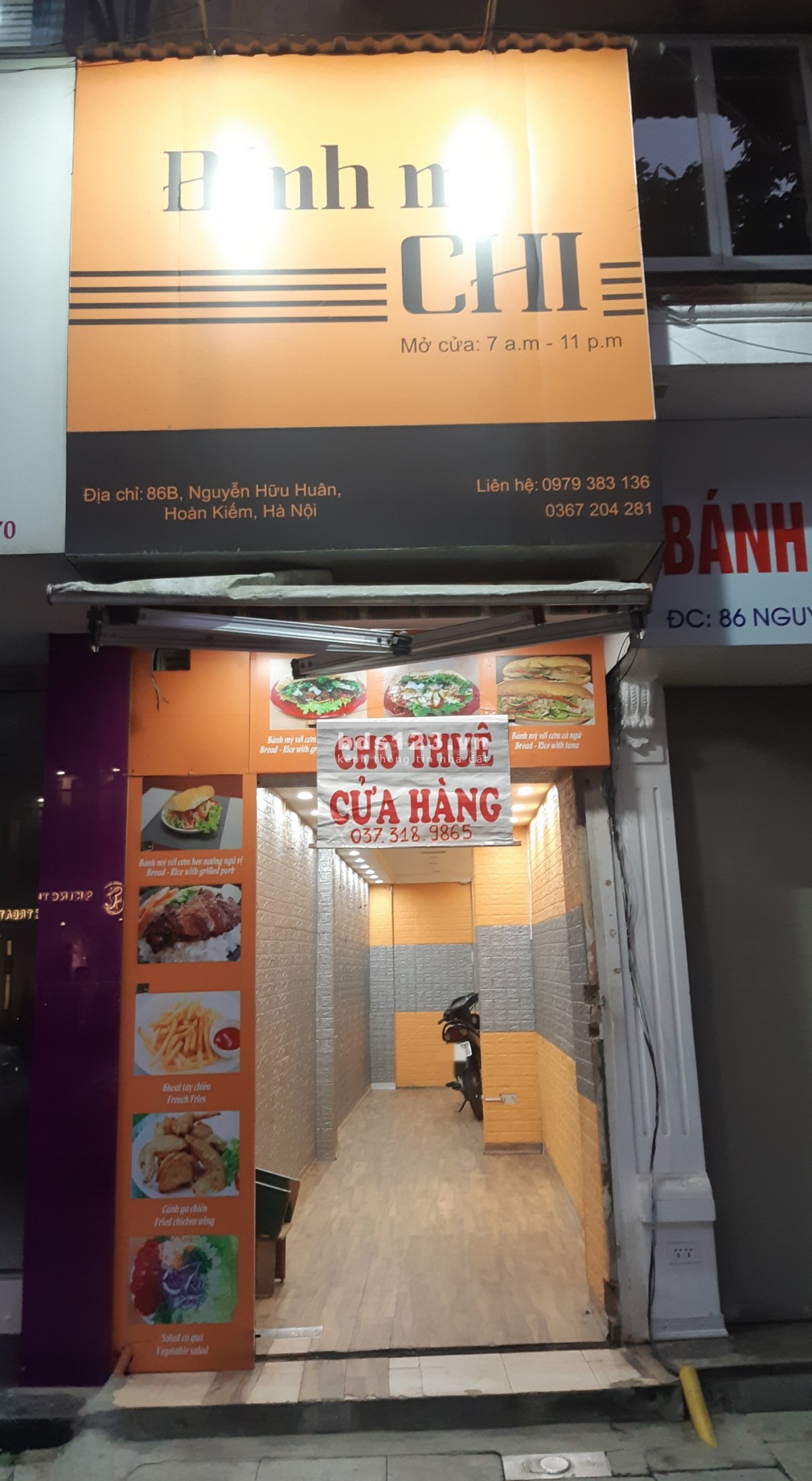 Cho thuê cửa hàng 86b Nguyễn Hữu Huân, Hoàn Kiếm, Hà Nội