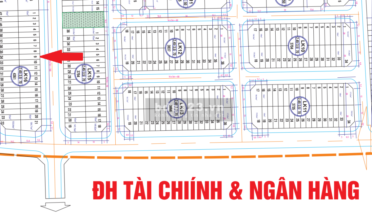 Cần bán gấp đất liền kề trước cổng ký túc xá trường ĐH Tài chính ngân hàng Hà Nội