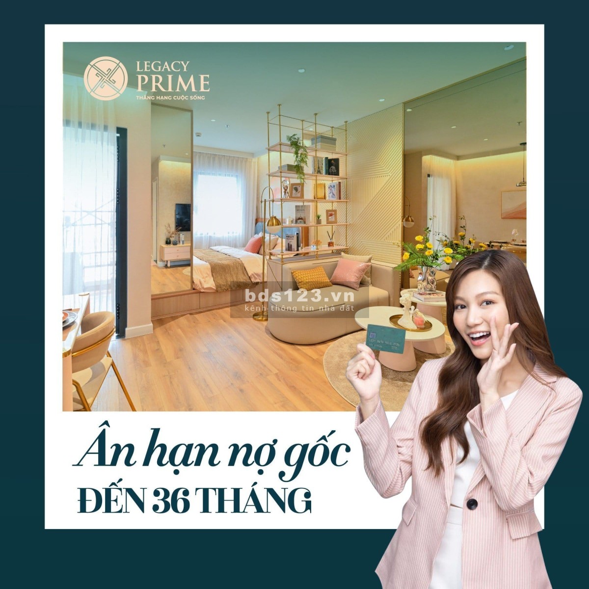 Bán gấp căn hộ cao cấp 1PN + Legacy Prime TP Thuận An, Bình Dương