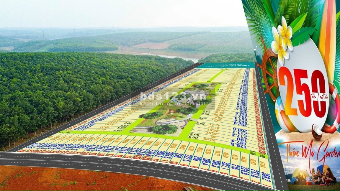 Bán đất giá thật 100% chỉ 250Tr/300m2 (thổ cư) Đất View Hồ Thác Mơ, Khu du lịch sinh thái Bình Phước