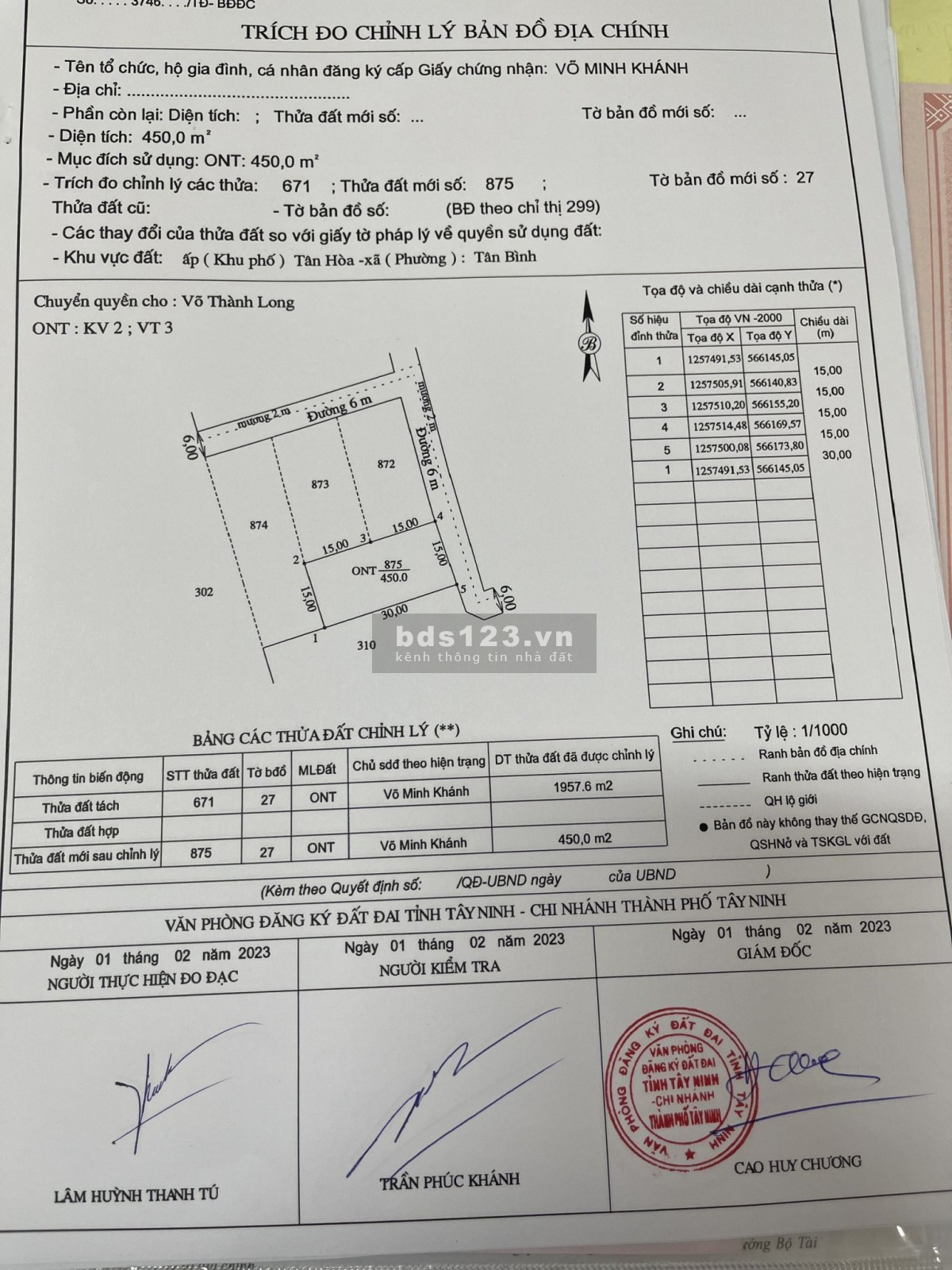 Sỡ hữu nền đất full thổ cư ngây TP Tây Ninh giá chỉ 5xx SHR CC trong ngày