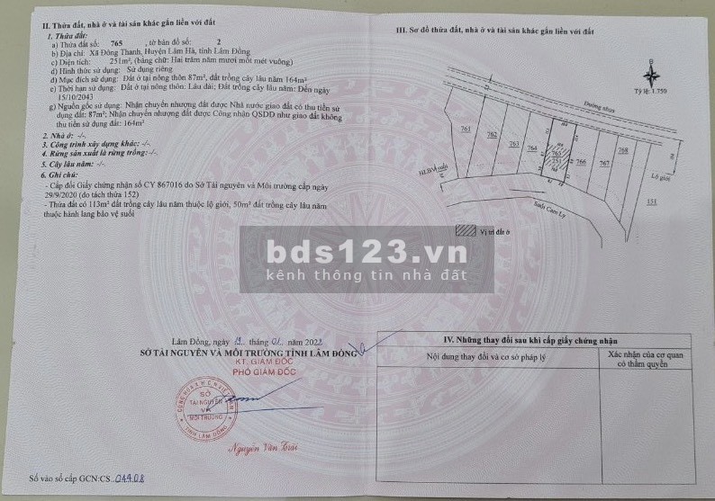 KẸT TIỀN BÁN 251M2 ĐÔNG THANH ĐƯỜNG NHỰA 10M CÁCH TP ĐÀ LẠT 20KM