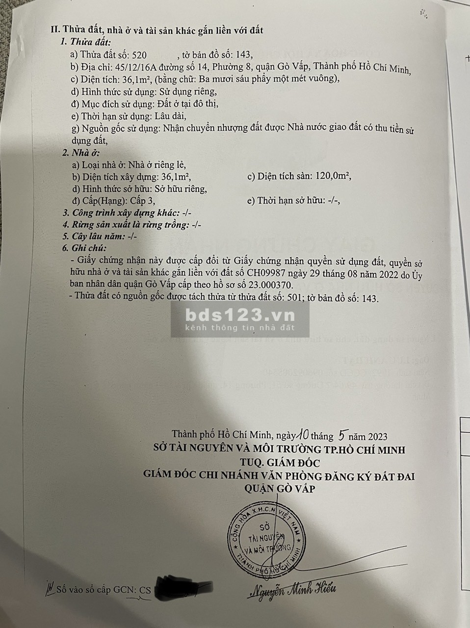 Chính chủ bán nhà đường số 14 Gò Vấp 5 tỷ2