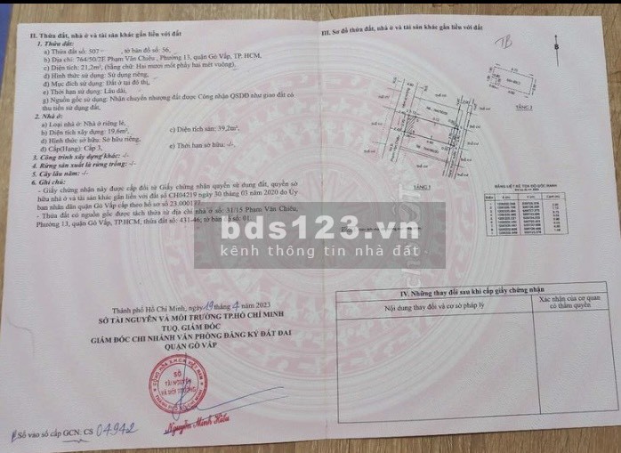 Bán nhà 1 lầu hẻm 764/50/2E Phạm Văn Chiêu P13 Gò Vấp