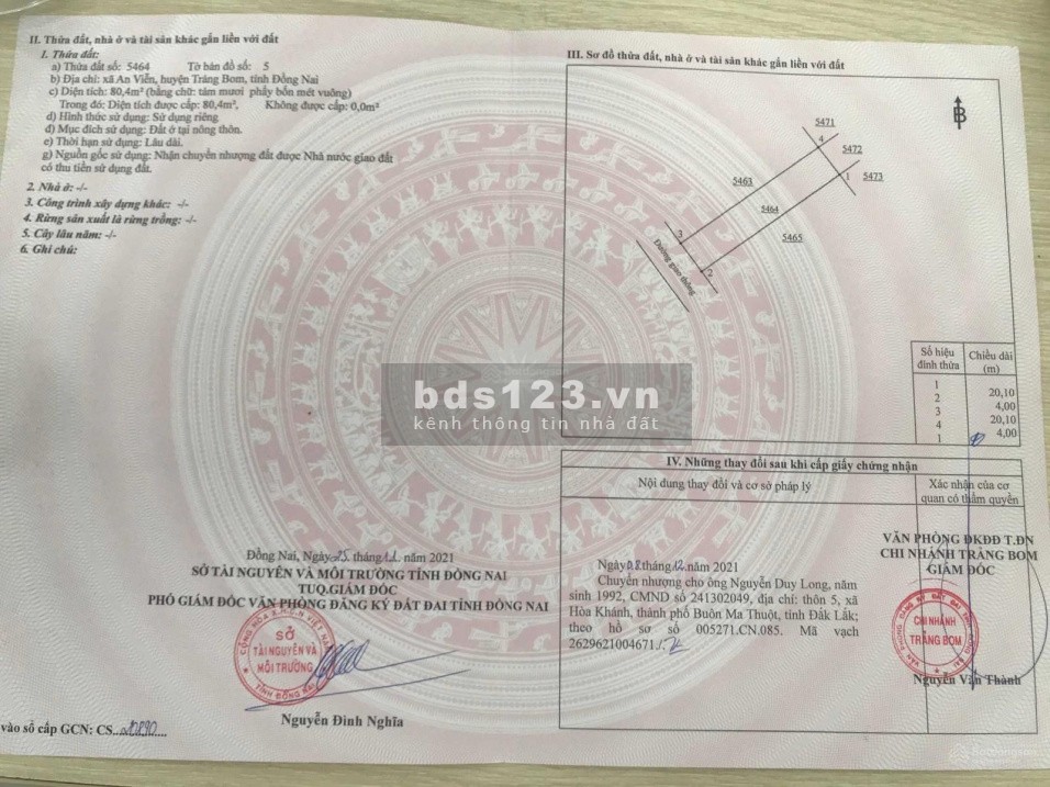 Kẹt tiền bán đất An Viễn chỉ 1ty8 mua là lời ngay