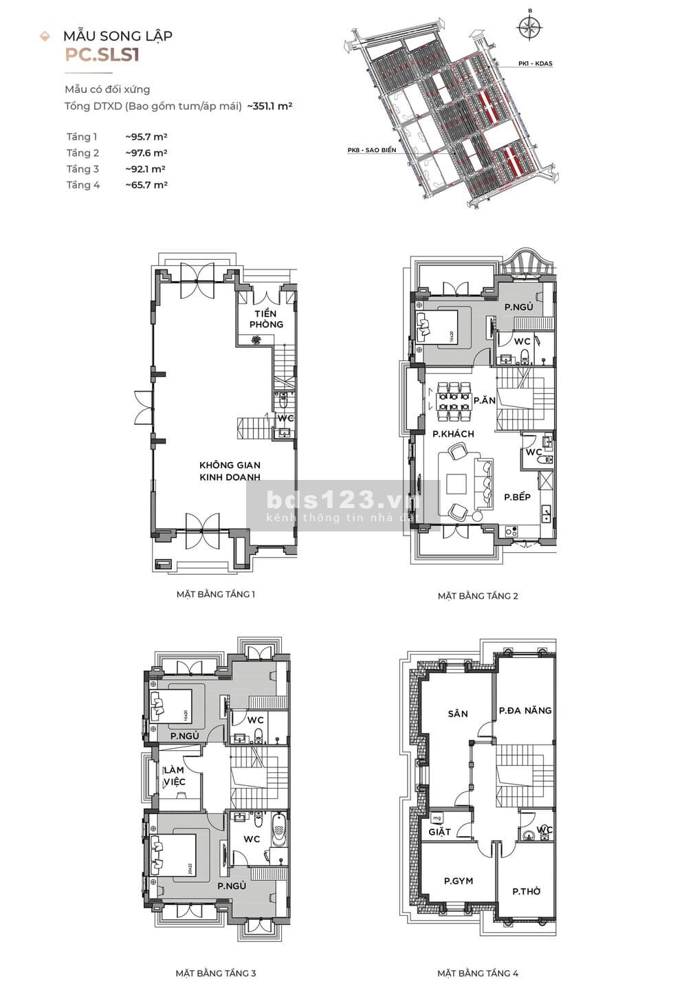 Cắt lỗ căn song lập ngã 3 Kinh đô ánh sáng- Vinhomes Oceanpark 2 150m2