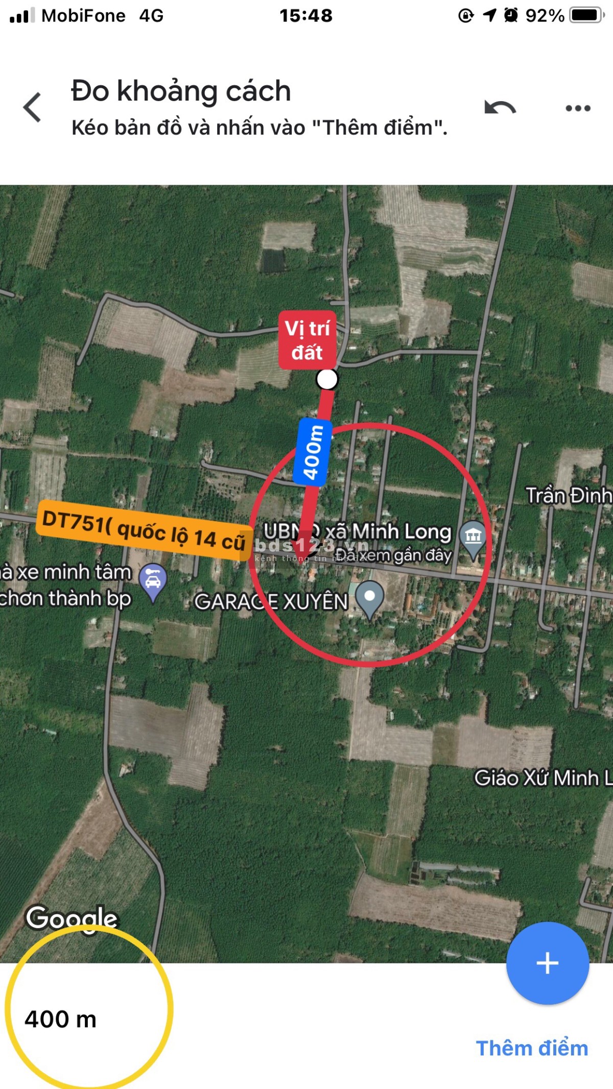 Bán gấp lô đất phường Minh Long ngay uỷ ban giá 570tr