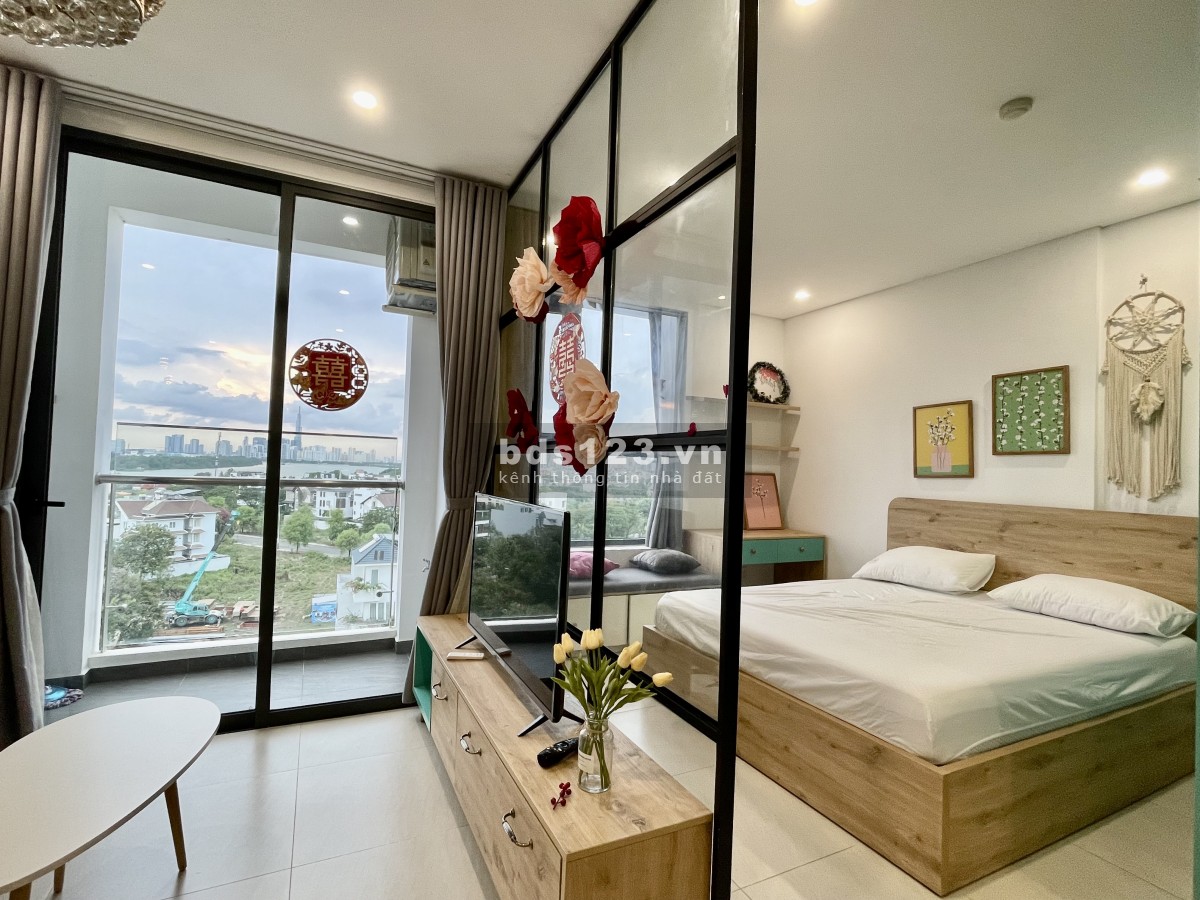 Cho thuê căn hộ officetel 45m2 chung cư Thủ Thiêm Dragon Quận 2, nội thất đầy đủ, vào ở ngay.