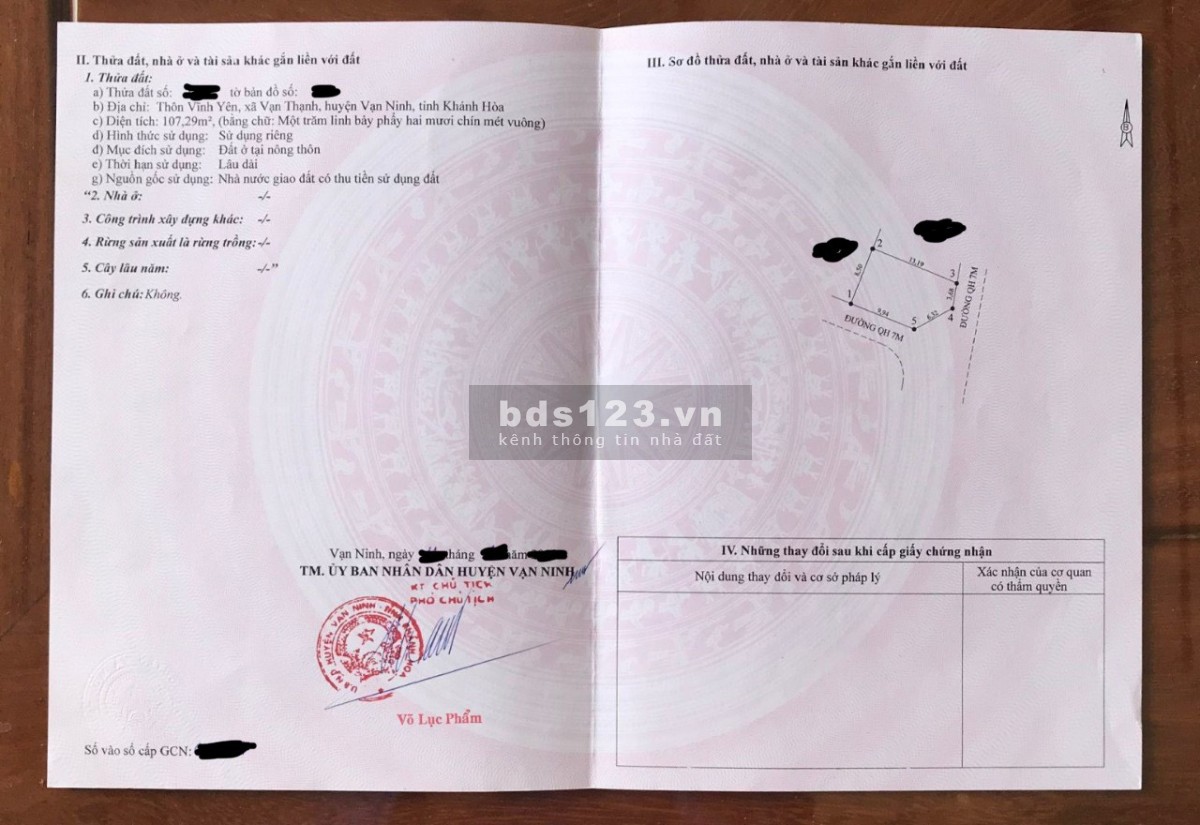 Bán đất nền Vân Phong, lô đất “siêu vip” view công viên xịn xò , full thổ cư, quy hoạch chắc chắn