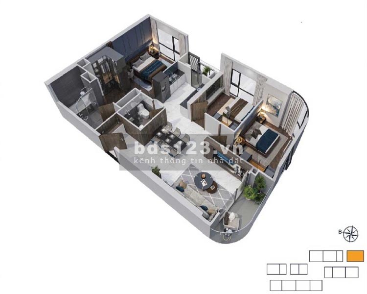Bán căn hộ Glory Heights chính sách ưu đãi HTLS 0%, giá 1,98 tỷ đồng
