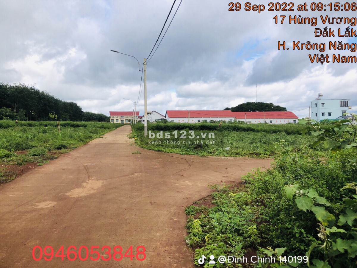 Bán gấp trong tuần đất nền đường Hùng Vương, Krông Năng hướng Đông Nam