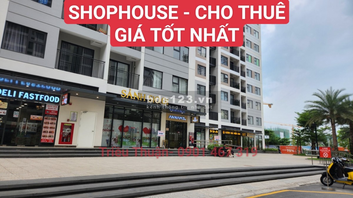 CHO THUÊ SHOPHOUSE - KHỐI ĐẾ ĐÃ HOÀN THIỆN 15 triệu VHGP