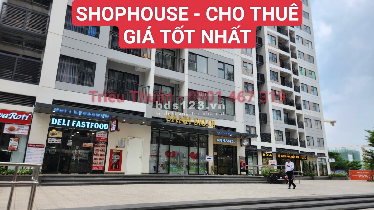CHO THUÊ SHOPHOUSE - KHỐI ĐẾ ĐÃ HOÀN THIỆN 15 triệu VHGP