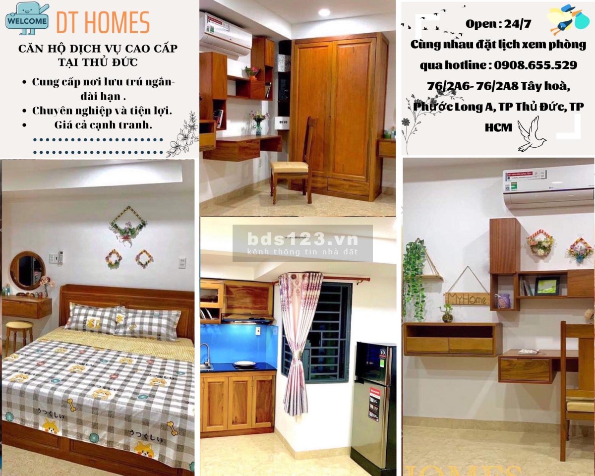 Cho thuê căn hộ dịch vụ mini cao cấp quận 9 TP thủ đức