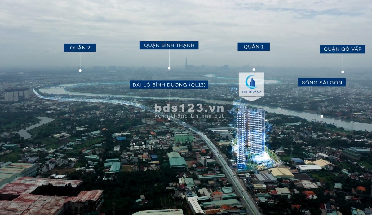 The Rivana - Căn Hộ View Sông Mặt Tiền QL13 Gần Ngã Tư Bình Phước - Chỉ Từ 2 Tỷ/Căn