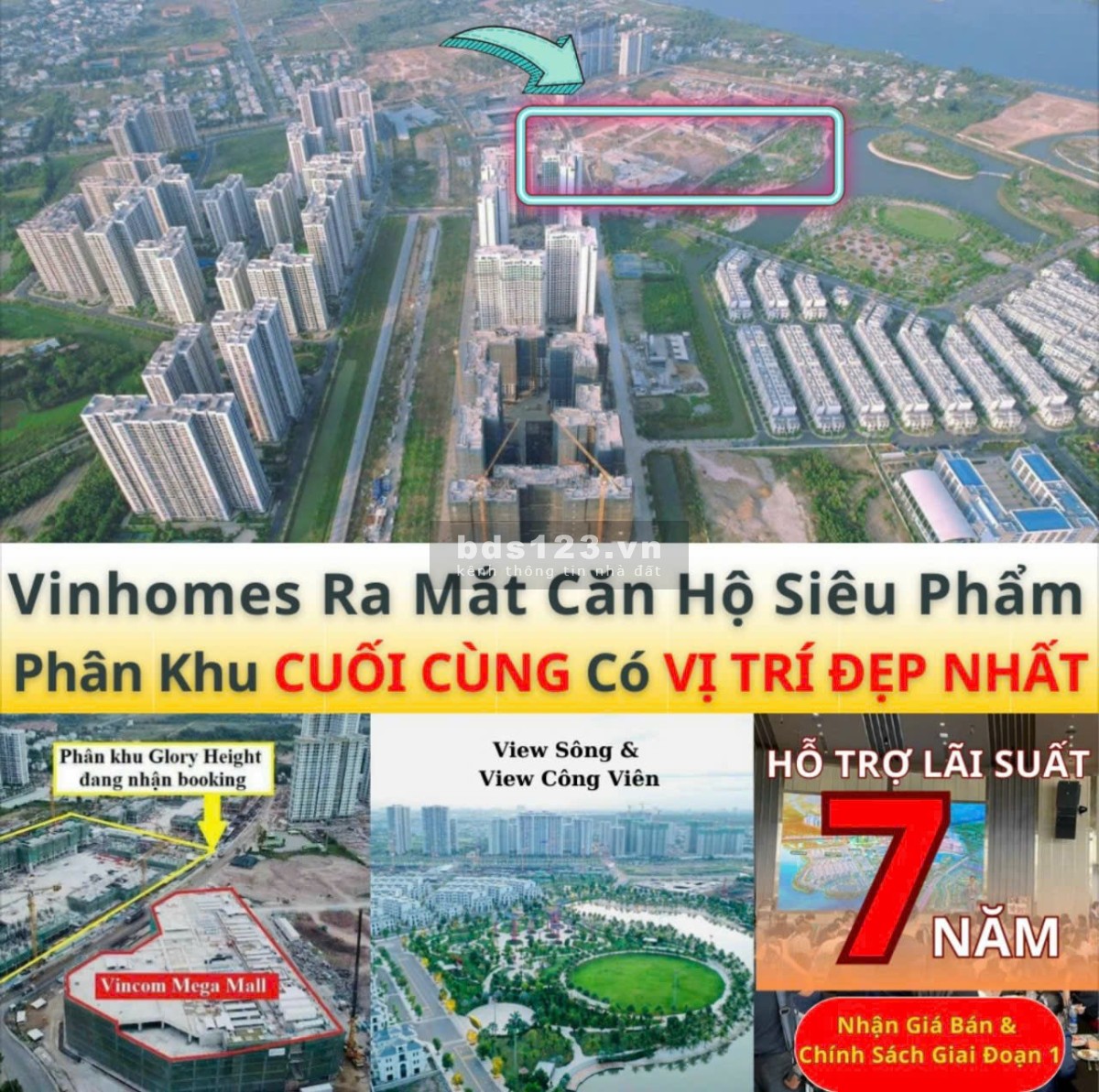 Căn hộ đẹp nhất Vinhomes Grand Park booking chỉ 30tr hỗ trợ lãi suất lên đến 7 năm