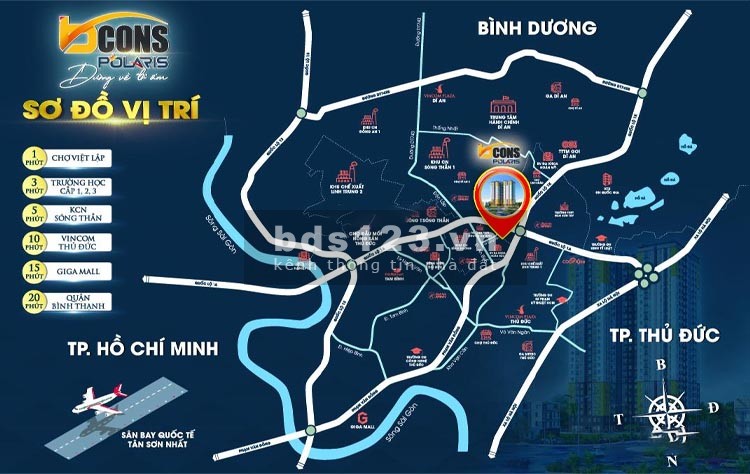 Bán căn hộ Bcons Polaris liền kề Phạm Văn Đồng, đủ nội thất, view đẹp, giá chỉ 1,6 tỷ đồng