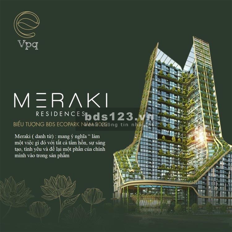 Bán chung cư Meraki Residences Ecopark 3PN, view sân golf, CK mạnh, giá 6,902 tỷ