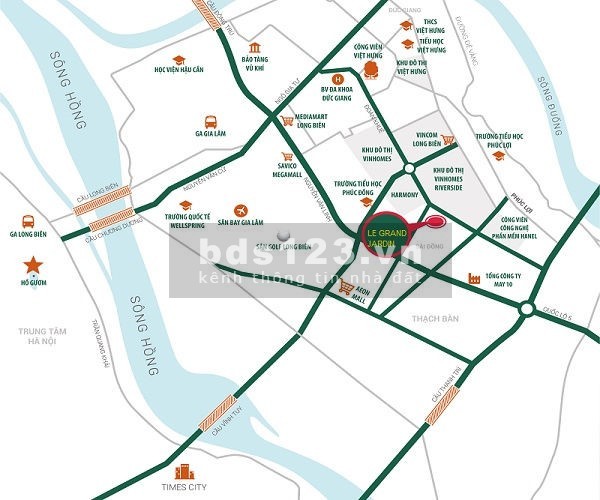 Căn hộ 66,75 m2, 2PN, 2VS, phù hợp với vợ chồng son, đang nuôi con nhỏ, tại dự án Le Grand Jardin