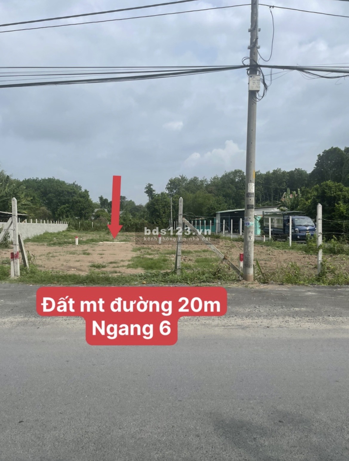 Gia đình cần tiền nên bán gấp lô đất mặt tiền đường 20m ngang 6 Củ Chi, sổ hồng riêng