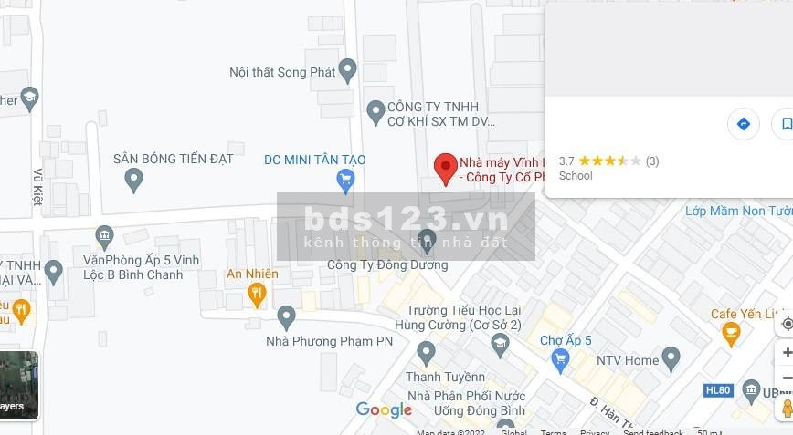 Bán đất có SHR - Vĩnh Lộc B - Bình Chánh