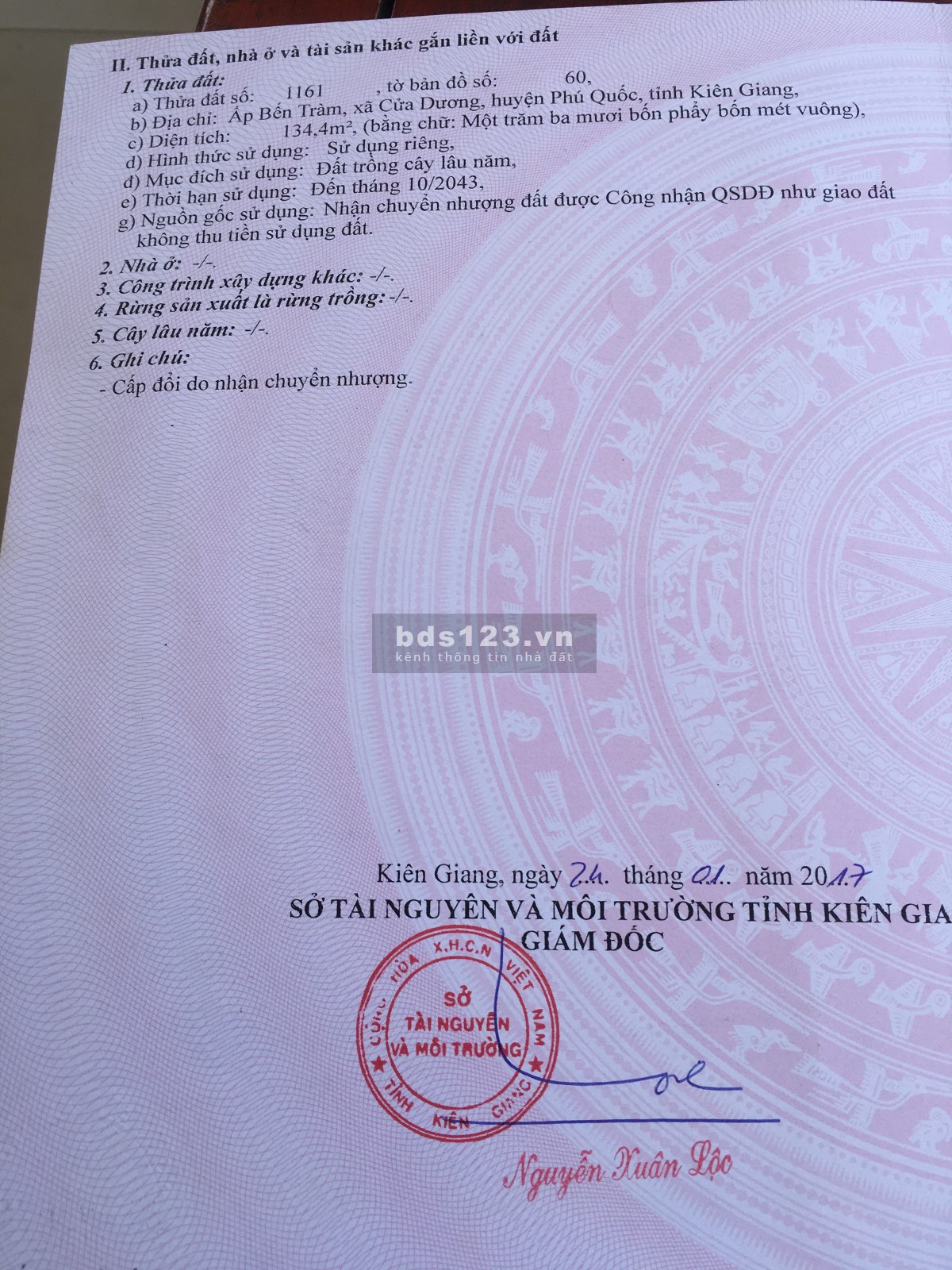 Bán đất Ấp Bến Tràm, Cửa Dương, Phú Quốc, Kiên Giang