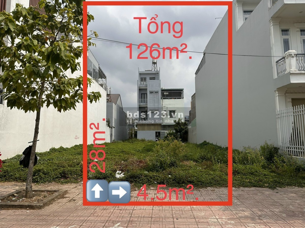 Bán Lô Đất KDC Bửu Long 2 diện tích 126m2 (4,5x28) chỉ 4ty2