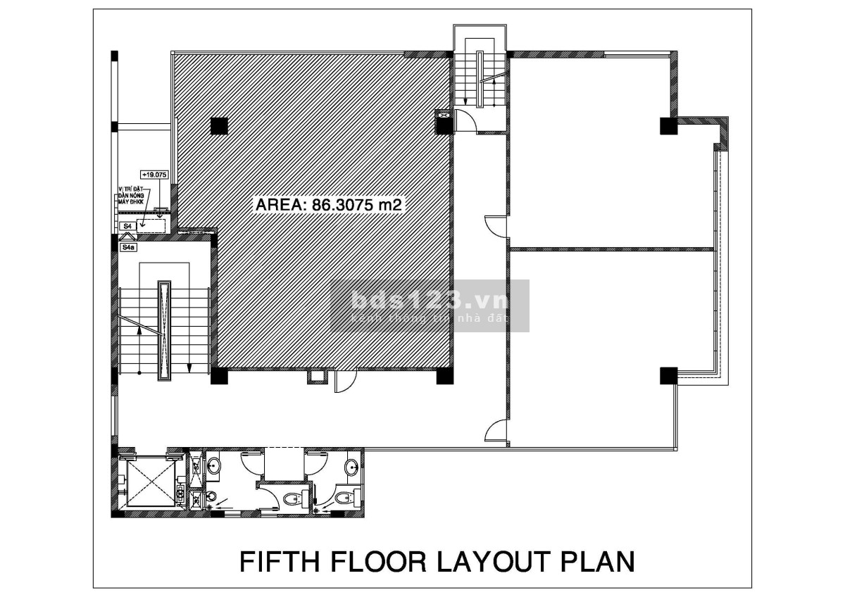 Văn phòng trống lầu 5 View Sông Sài Gòn, diện tích 86.3m2
