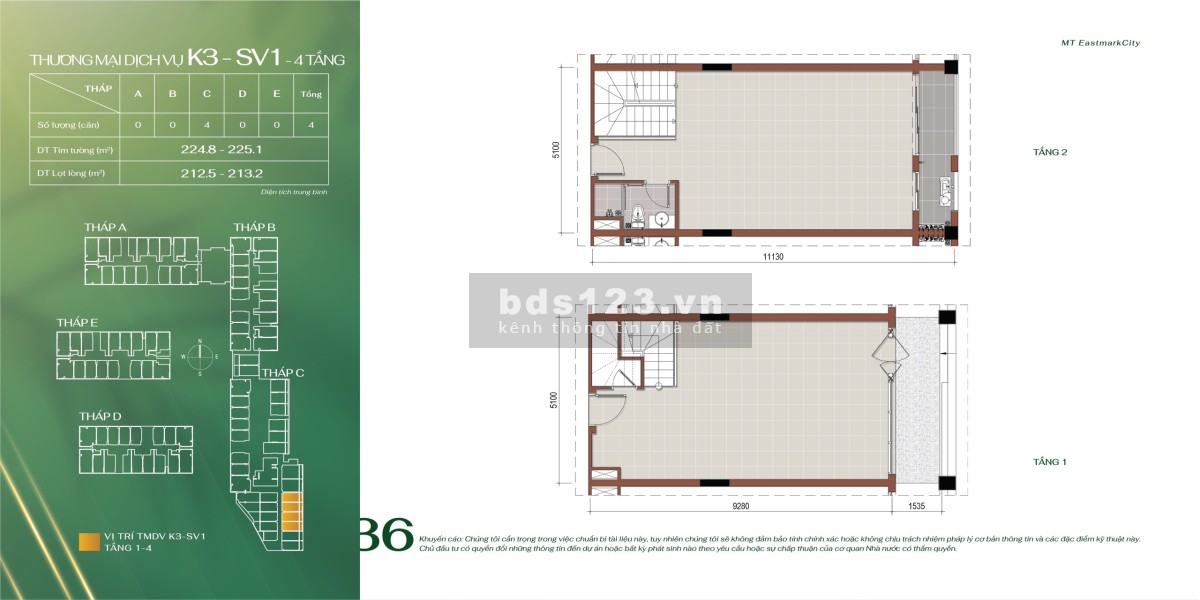 Lời ngay 550 triệu - 1,4 tỷ khi mua căn hộ shophouse TP Thủ Đức, giá siêu tốt 55 triệu/m2