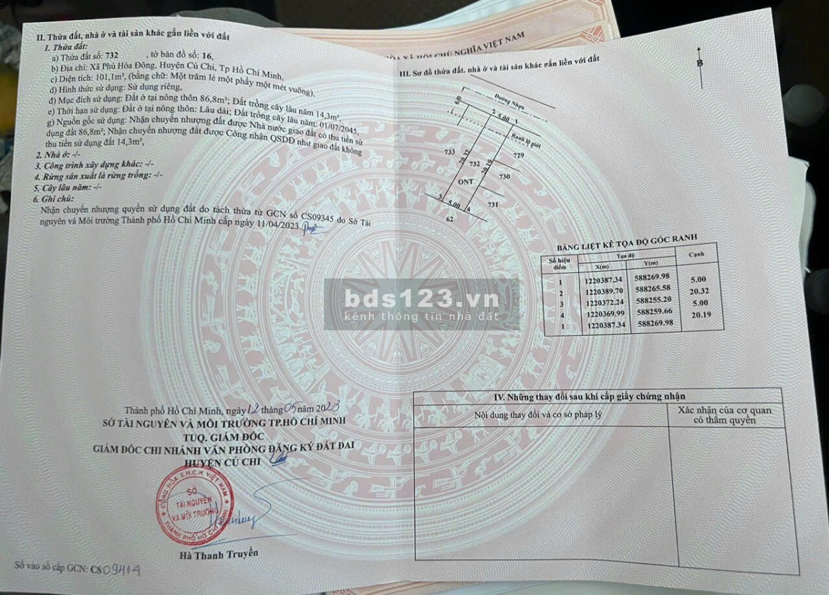 Ngân hàng VIB phát mãi nền đất thửa 733 số 16 kinh doanh buông bán thuận lợi