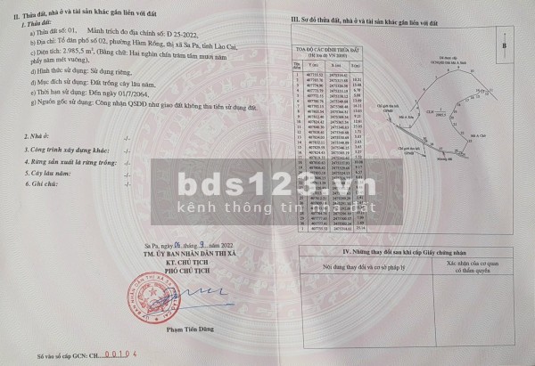 Cắt lỗ lô đất 7000m2 tại trung tâm Sapa mới giá siêu rẻ