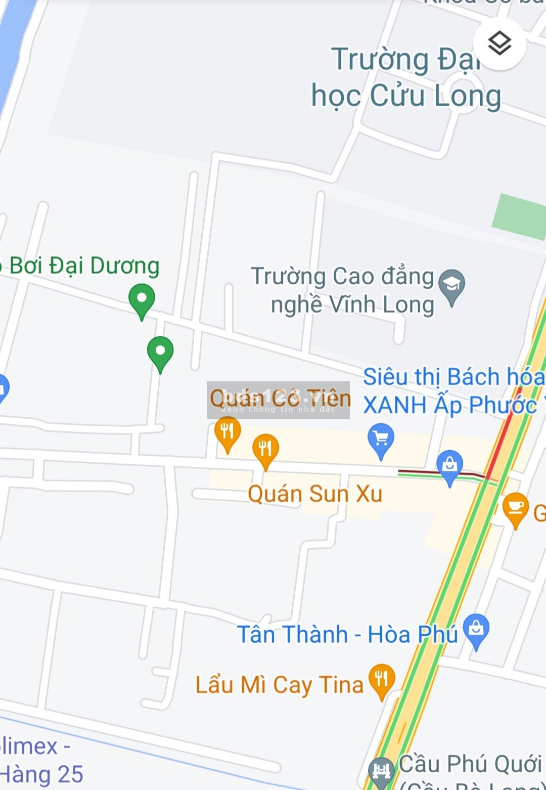 Đất chợ Phước Yên, kcn Hòa Phú, xã Phú Quới, Long Hồ, Vĩnh Long