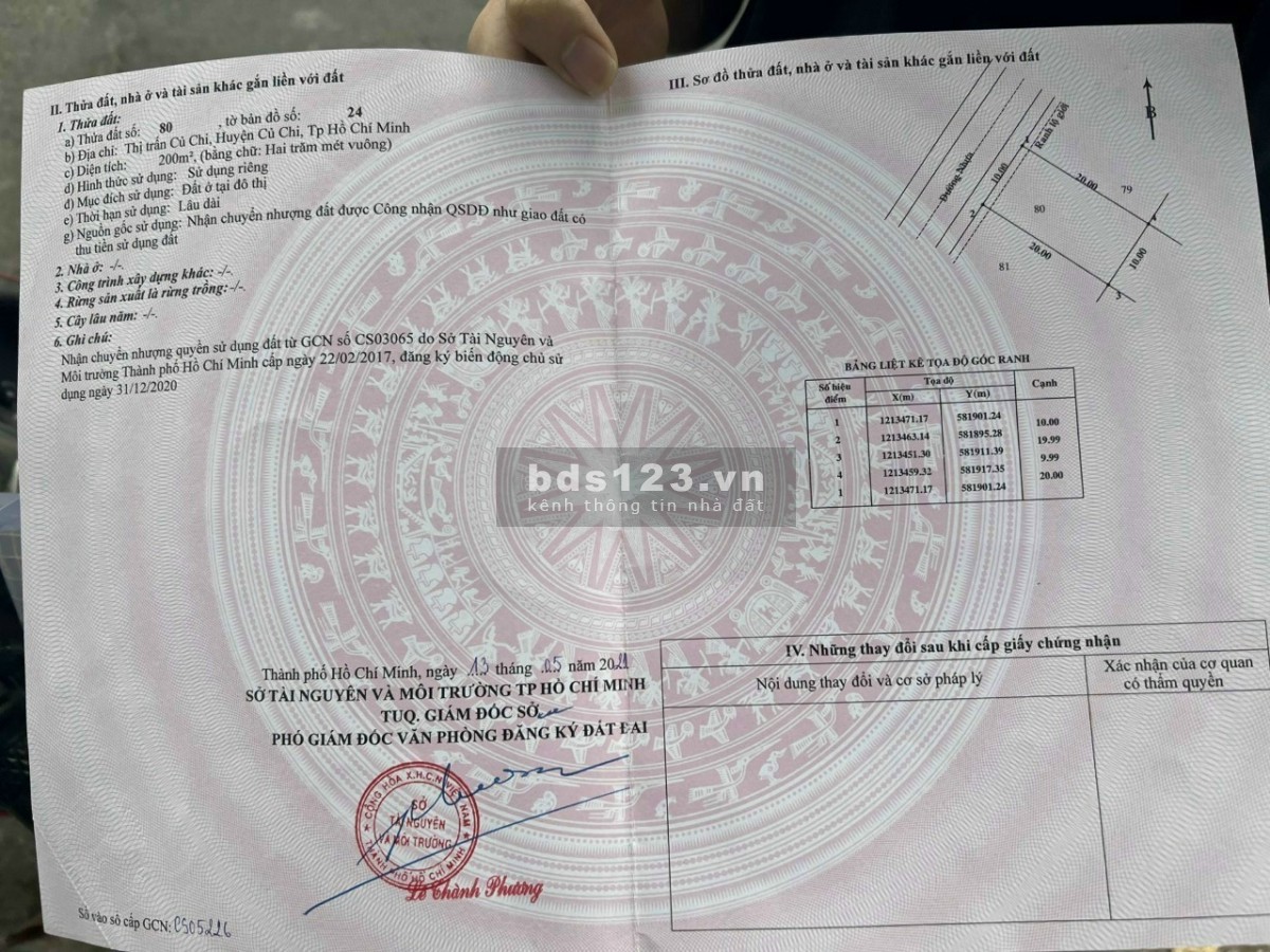 Bán 4 lô đất ở Củ Chi, Chủ cực ngộp , có sổ riêng , giá 1 tỷ 1 - 1 tỷ 5 , full thổ , Gần thị trấn