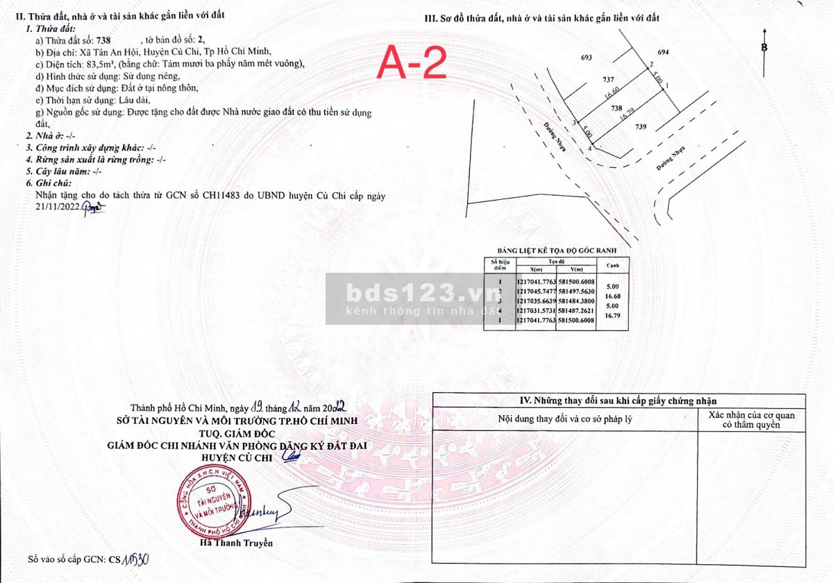 Bán đất mặt tiền đường Nguyễn Văn Khạ, Tân An Hội, Củ Chi đất full thổ cư