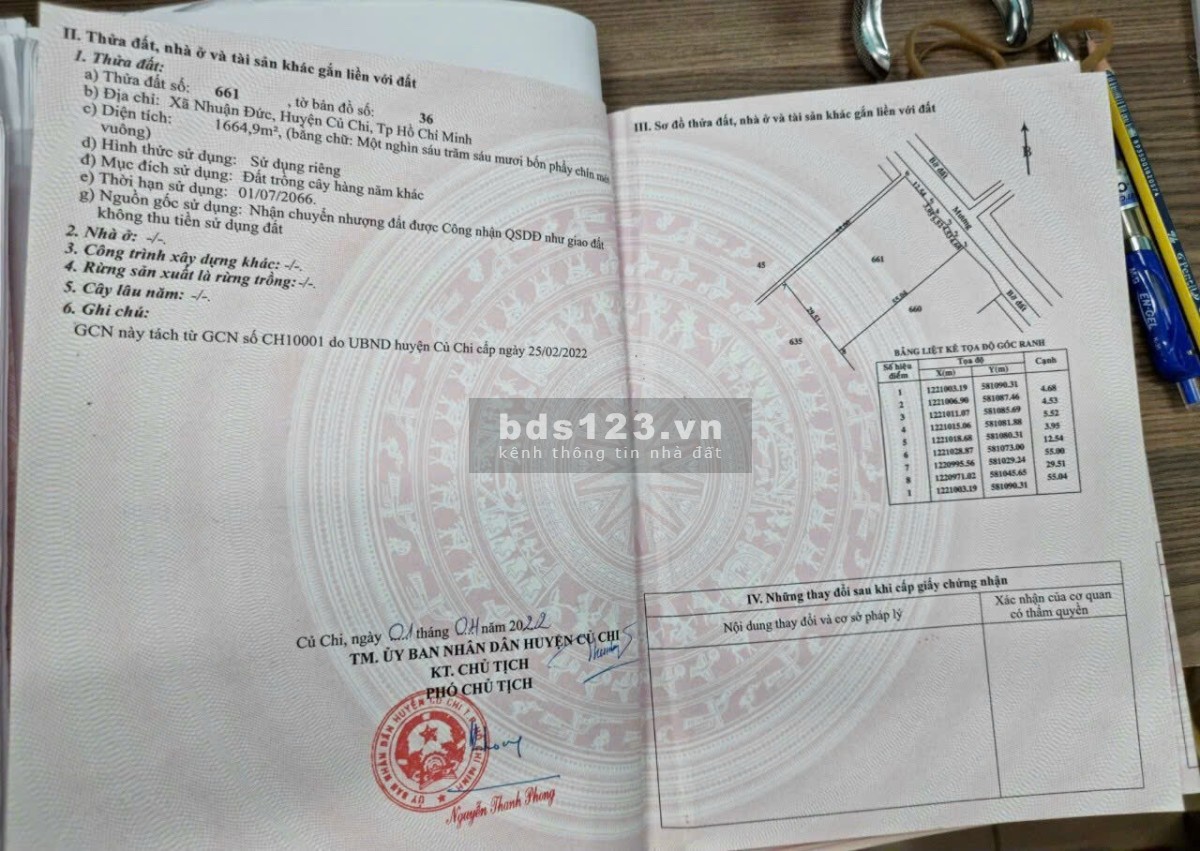 Hàng ngộp đất vườn 30x55 view kênh, Bà Thiên, Nhuận Đức, Củ Chi