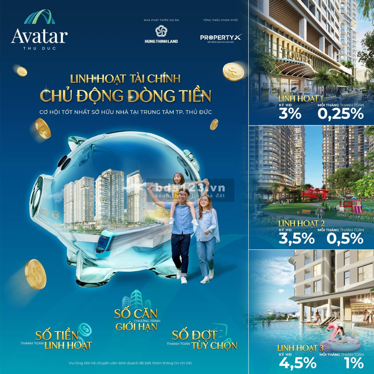 Dự án chung cư Avatar Thủ Đức thanh toán chỉ 3% hàng tháng trả góp 0.25% không lãi suất