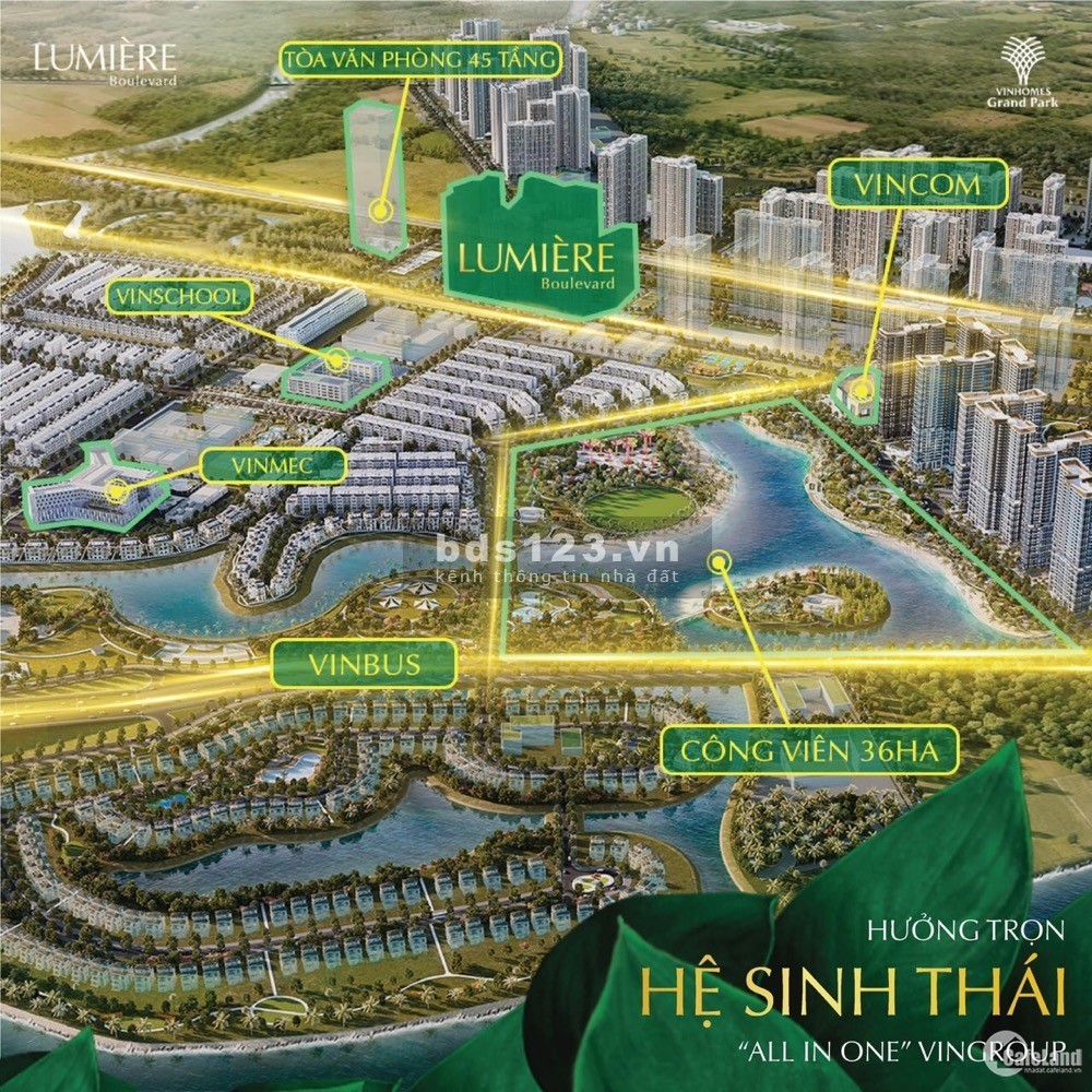 Bán căn hộ 2PN 75m2 Lumiere Boulevard thanh toán 1.5 tỷ thời hạn 3 năm LH 0976976457
