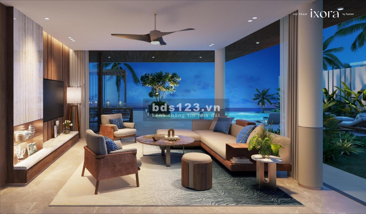 Bán Biệt thự đồi view trực diện biển Ixora Hồ Tràm 3 phòng ngủ, Full nội thất 5sao