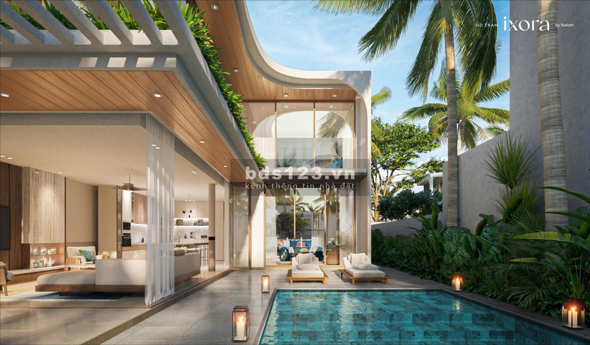 Bán Biệt thự đồi view trực diện biển Ixora Hồ Tràm 3 phòng ngủ, Full nội thất 5sao