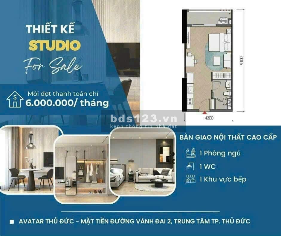 Bán căn hộ 5 tỷ ngay trung tâm Thủ Đức, trả góp chỉ 8 triệu/tháng, 5 năm sau nhận nhà.