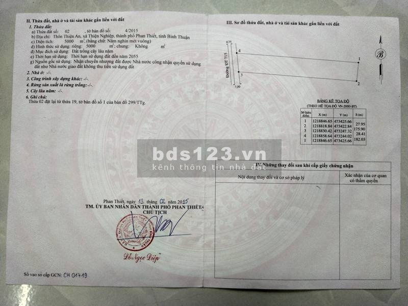Chính chủ vỡ nợ muốn bán đất ngay đường 715 vào sân bay Phan Thiết
