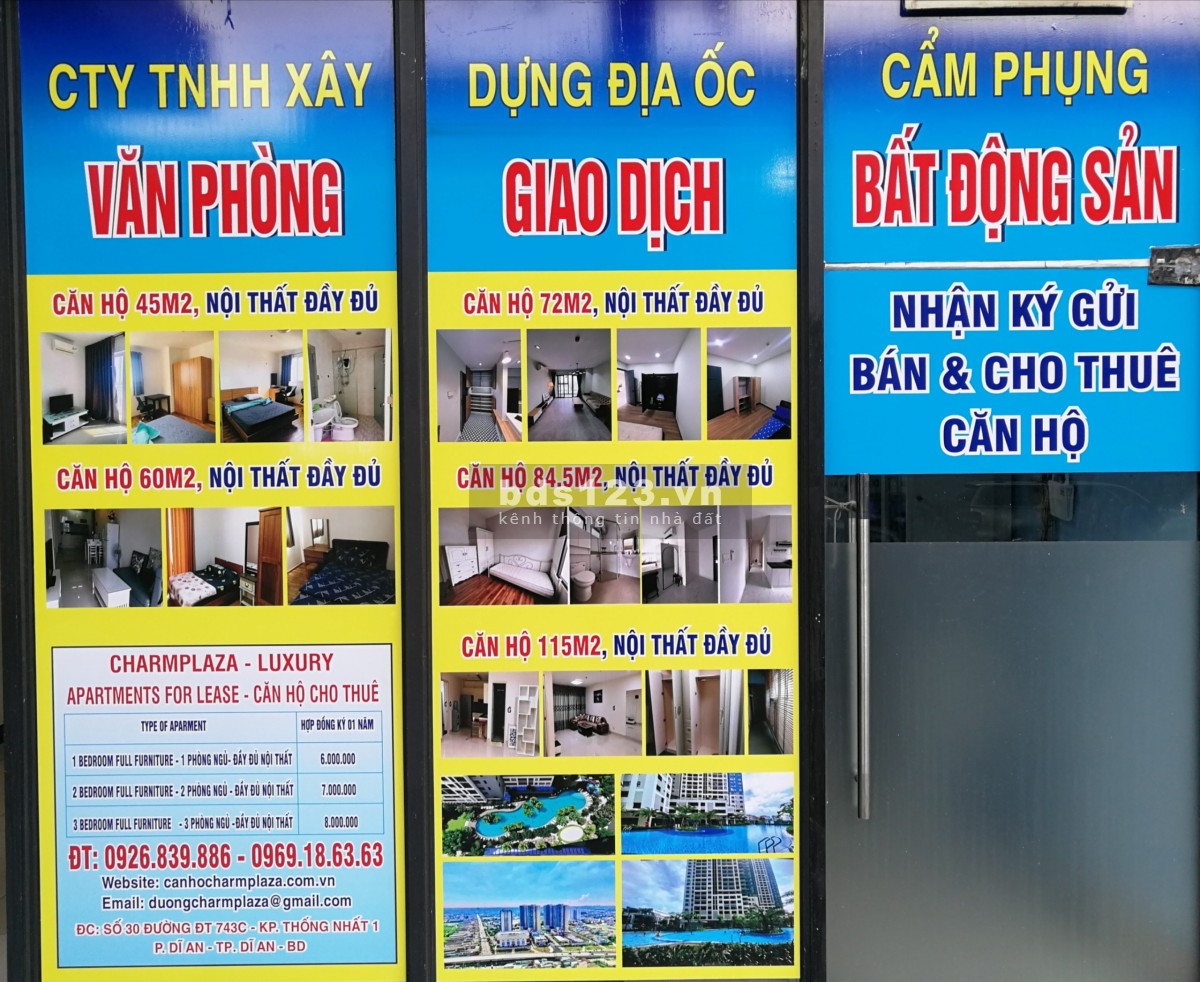 cho thuê các căn hộ chung cư Charm Plaza