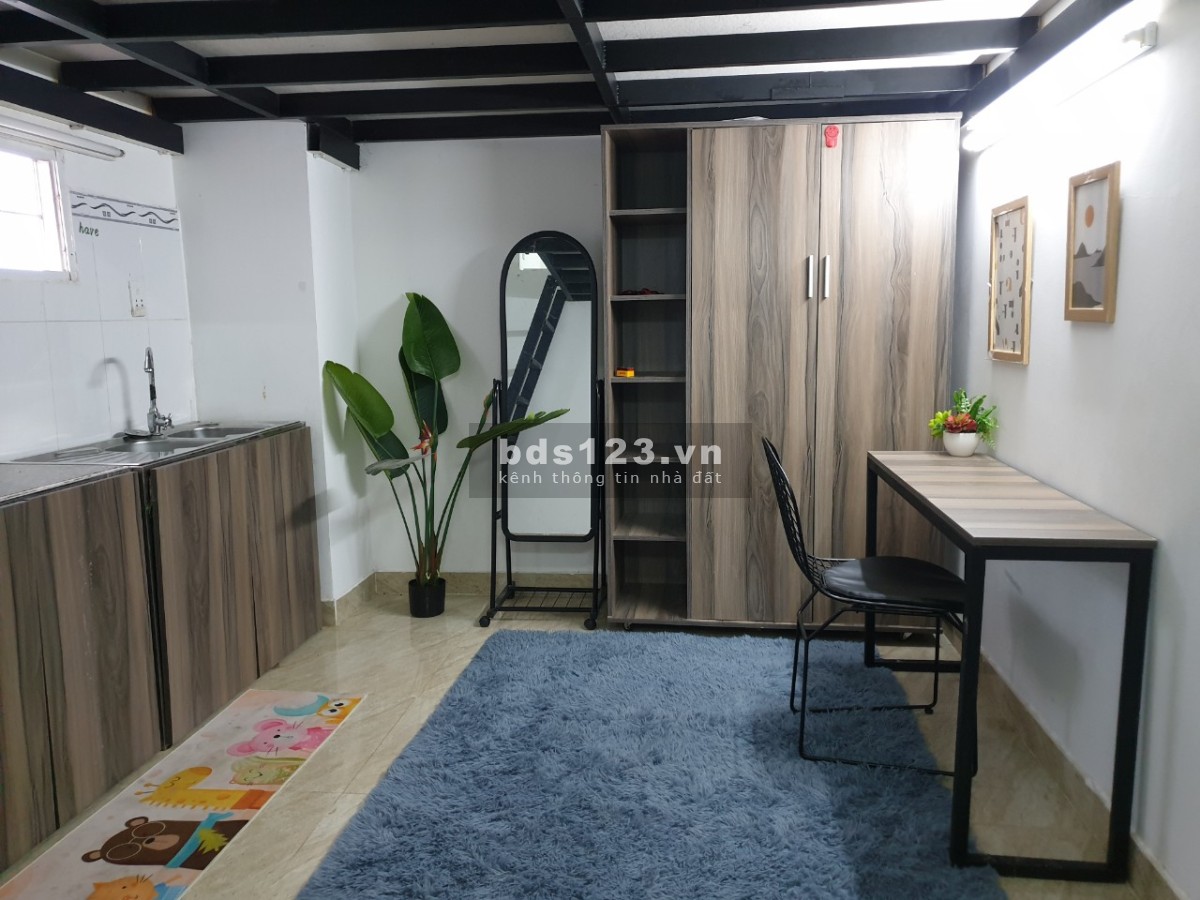 Căn hộ gác xếp, đầy đủ tiện nghi. Rộng thoáng sạch sẽ.