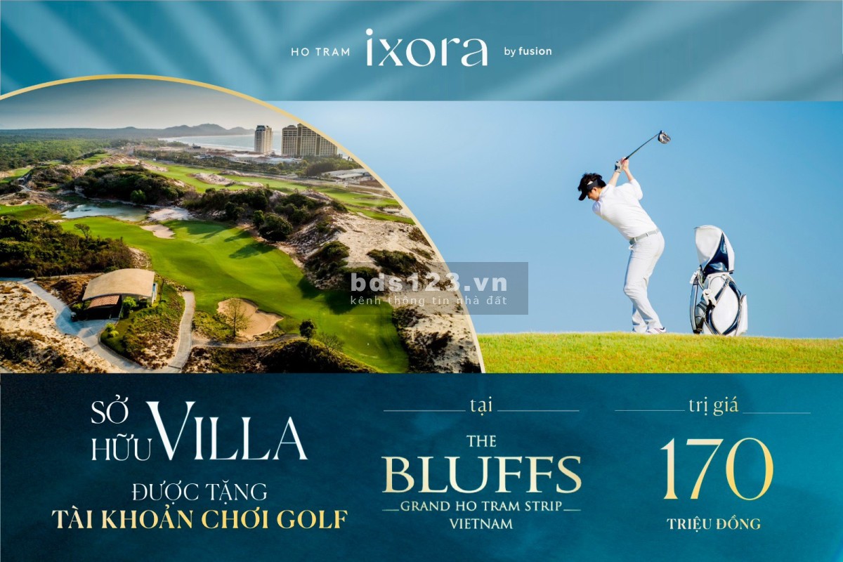 Bán Villa Biển Ixora Hồ Tràm Liền Kề Casino Sân Golf Thanh Toán Chỉ 3Tỷ Năm Nay 2023
